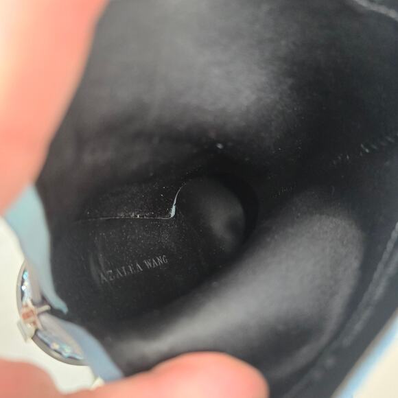 Azalea Wang Soulard Denim Western Rhinestone Booties Size 8.5 - Picture 16 of 16